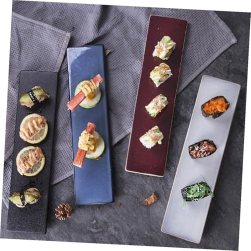 Plato rectangular de cerámica ARTIBETTER para sushi miniatura 7