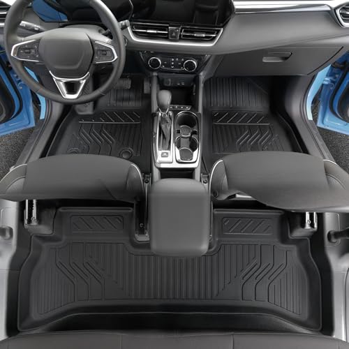 Image of Floor Mats for Chevy Trailblazer FWD 2021-2026, All Weather Floor Mats Trunk Cargo Liner with Backrest Protectors and Door Sill Guards Accessories, Full Coverage Set