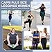 Syrinx 3 Pack Plus Size Leggings with Pockets for Women - High Waisted Tummy Control Spandex Soft Black Workout Yoga Pants