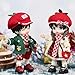 CALEMBOU Doll Clothe, 1/12 Cute Christmas New Year Set BJD Clothes Suit for GSC/OB11/Blythe, 4.3 Inches Doll Accessories Toys Gifts for Girls(Only Clothes) (Female)