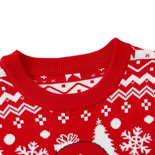 Image of Ugly Christmas Sweater for Girls Funny Xmas Knit Pullover Shirts Kids Child Holiday Jumper Tops Outfit 2-14 Years