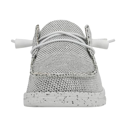 Image of HEYDUDE Women's Wendy Sox Stone White Size 4 | Women's Shoes | Women Slip-on Loafers | Comfortable & Light-Weight