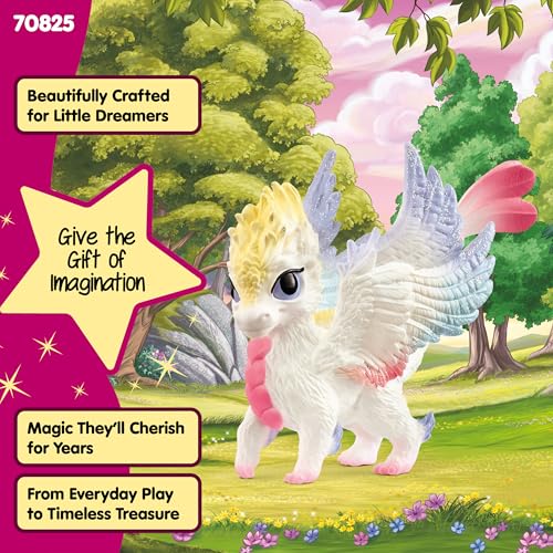 Image of Schleich Bayala - Rainbow Baby Dragon Toy Figurine - Kids Ages 5+ | 70825