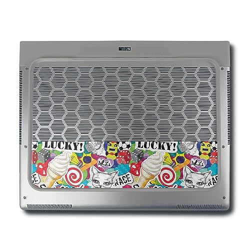 Image of MightySkins Carbon Fiber Skin Compatible with Alienware X16 R1 (2023) Full Wrap Kit - Sticker Bomb | Protective, Durable Textured Carbon Fiber Finish | Easy to Apply & Change Styles | Made in The USA