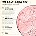 Premium Strawberry Milk Tea Powder for Boba Tea | Smoothie Mix for Strawberry Popping Boba Pearls | Strawberry Boba Powder Bursting Boba with Organic Super-greens Antioxidants Hydration (19.75oz)