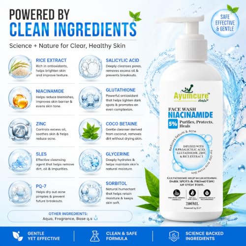 Ayumcure 5% Niacinamide Face Wash 200g - Image 4