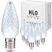 Holiday Lighting Outlet Faceted C9 Christmas Lights | Cool White LED Light Bulbs Holiday Decoration | Warm Christmas Decor for Indoor & Outdoor Use | 3 SMD LEDs in Each Light Bulb | Set of 25
