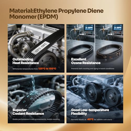 Image of 6PK2243 Serpentine Drive Belt for Chevy, Dodge, Ford, Toyota, Jeep