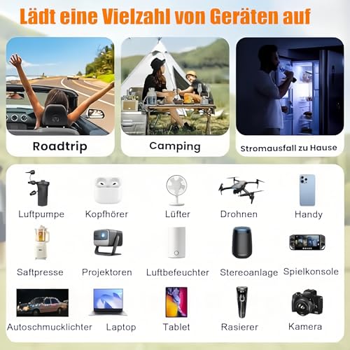 ALLWEI 300W Wechselrichter 12V auf 230V Spannungswandler, Stromwandler mit Typ-C & USB Anschluss, Inverter 12V 220V, Auto Steckdose für Auto, Laden von Handys, Laptops und Anderen Geräten (Schwarz)