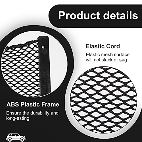 4 Pieces Frame Car Storage Net Bag Car Mesh Net Bag Holder Framed Car Mesh Organizer Universal Seat Side Storage Mesh Pocket Stretch Car Net Pocket Holder With Screws For Phones (12 X 7.9 Inch) #TOP2