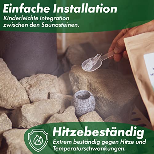 NORDHOLZ® Sauna Aromaschale aus Speckstein - Für einen langanhaltenden und intensiven Duft - Sauna Aufguss Stein perfekt für Aufguss oder Mentholkristalle - Sauna Zubehör - Saunazubehör