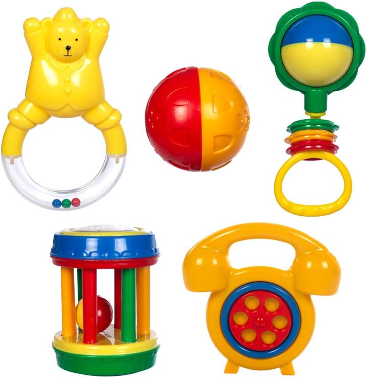 Mee Mee Rattles Set, Multi Color (5 Piece)