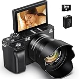デジカメ 8K 8800万画素 一眼レフカメラ WIFI転送機能 スマホに送れる デジタルカメラ 18倍デジタルズーム オートフォーカス機能 LEDライトウェブカメラ 180度回転可能 3.0インチ IPS スクリーン 自撮り 64GBマイクロSDカード付き 2500mAHバッテリー 付き 操作簡単 子供や初心者向け