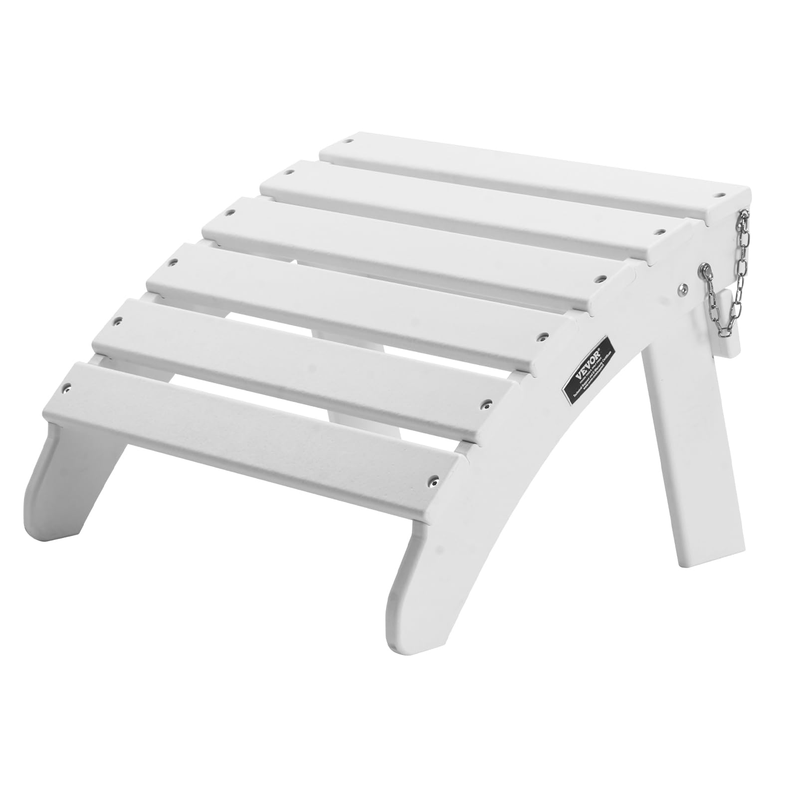 VEVOR Repose-pieds Pliable Adirondack, 450x500x350 mm, en PEHD, Résistant aux Intempéries pour Chaise Adirondack, Montage Facile, pour Extérieur, Patio, Porche, Piscine, Pelouse, Arrière-cour, Blanc