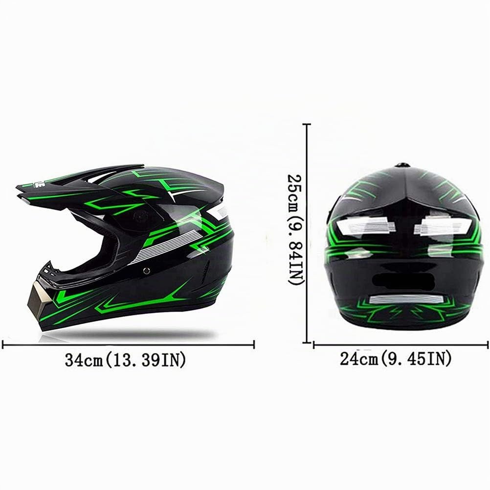 Casco de protección profesional para motocross, motocross, Dirt Bike, Offroad, casco completo de , con gafas protectoras, guantes de protección facial