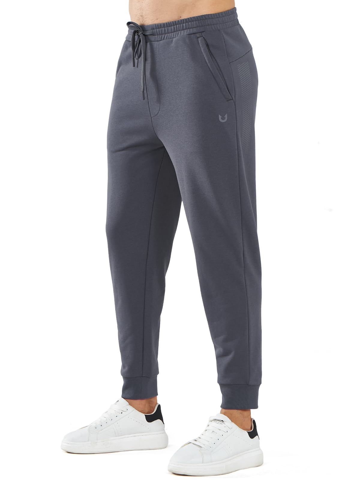 NORTHYARD Men's Cotton Athletic Jogger Sweatpants with Zipper Pockets Running Workout Gym Tapered Pants Comfy Lounge Pants