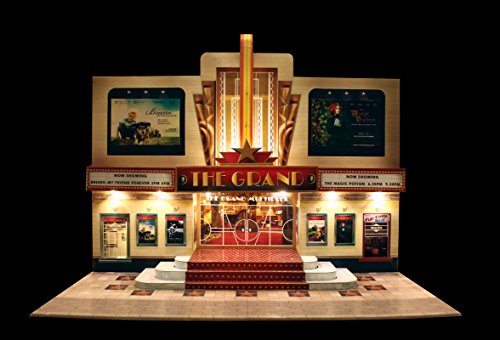 The Citybuilder Multiplex Low Relief Led Cinema Cardboard Model Making Kit - O Scale Model Railroad Building #TOP2