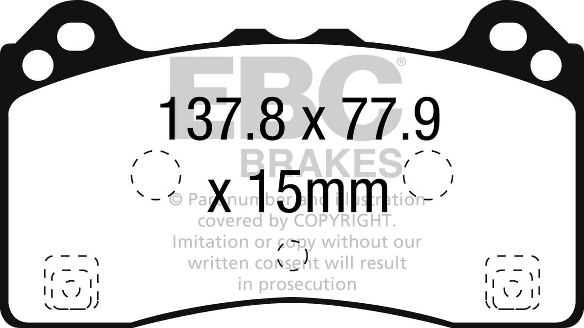EBC Pastillas de freno deportivas RP-X Racing para Ford Focus Mk3 / RS