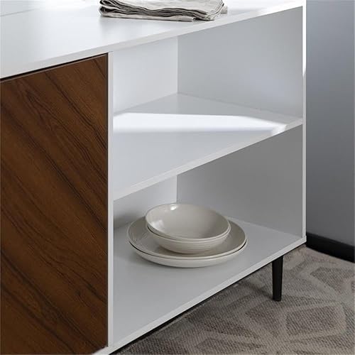 Miniatura 6 de Walker Edison Caye - Consola moderna de 2 puertas, asimétrica, para televisores de hasta 65 pulgadas