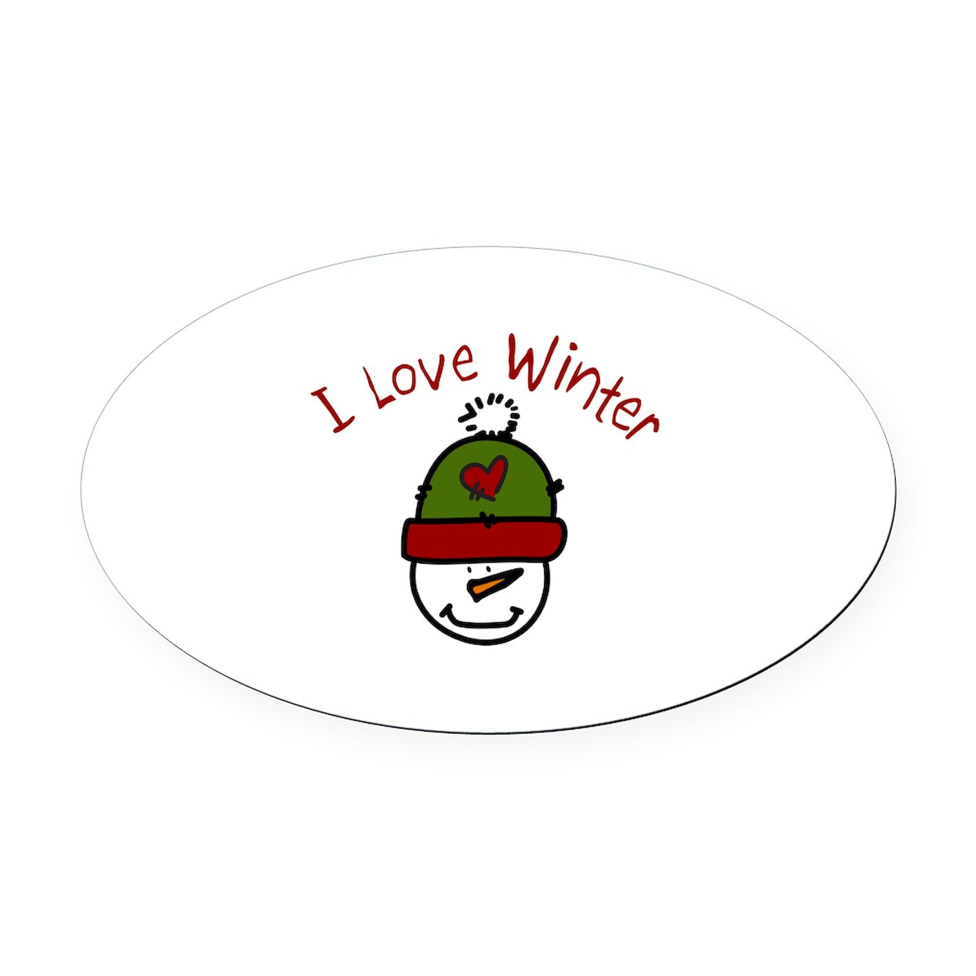 Peanuts Snoopy Heart Oval Car Magnet - Euro Style Bumper Sticker (Choose Size)