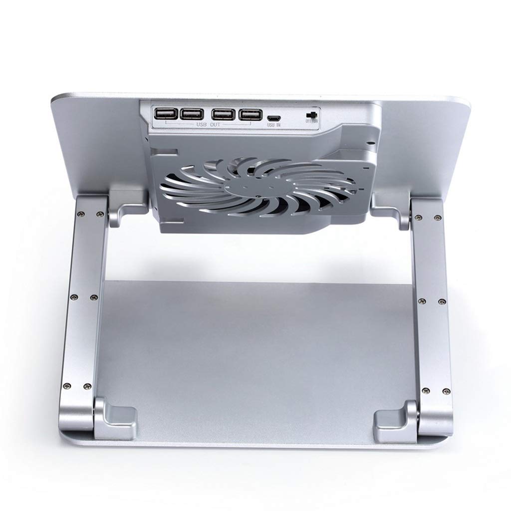 Soporte Portátil Laptop Stand, vertical portátil con ventilador de calor-Vent, ajustable ergonómico soporte de sobremesa portátil titular de plata Compatible con 17,3" y debajo de todo Portátiles
