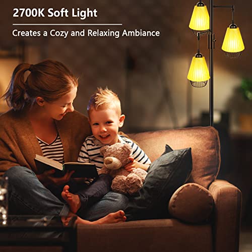 LTBLIGHT 68 Inch Industrial Floor Lamp with 3 Dimmable Edison Bulbs Black - image 6