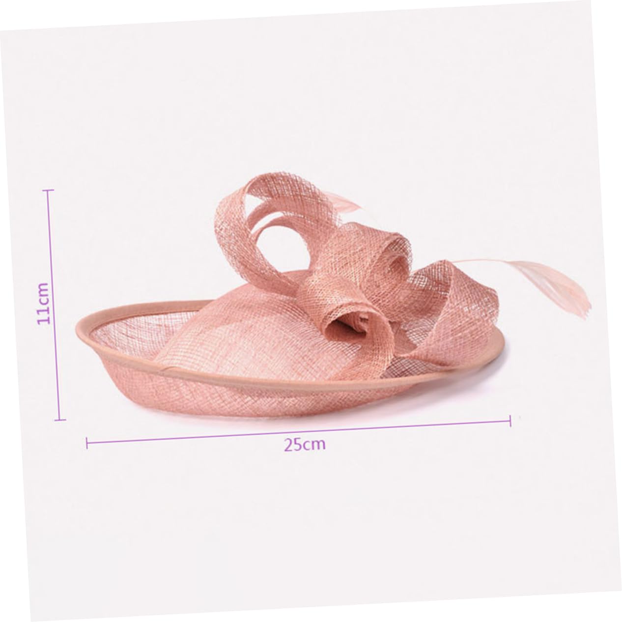 Holibanna Elegant Bridal Cambric Hat Bowknot Hair Clip Banquet Headwear for Women Random Clip Khaki