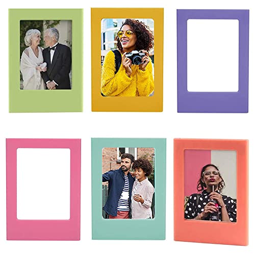 6 Stück Magnetische Foto Frames, Magnetischen Kühlschrank Fotorahmen, Magnetische Fotorahmen, Magnetische Bilderrahmen Foto, Postkartenrahmen für Kühlschrank, Oberfläche Dekoration 6.5x 8.8CM Cover