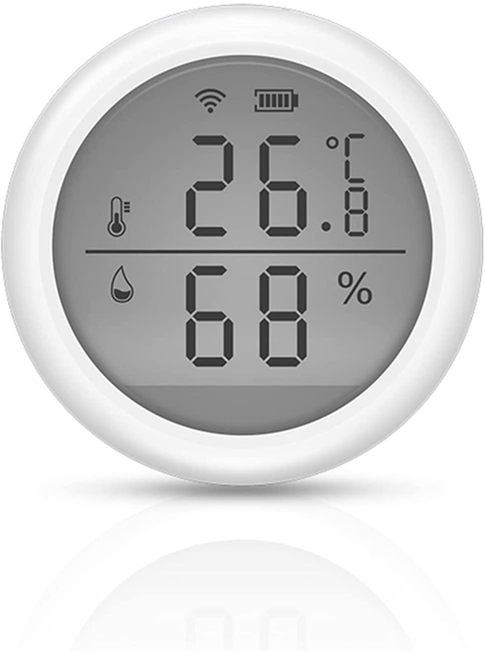 Eazyliv Smart SolutionsTuya smartlife WiFi Home Temperature Humidity Sensor Wireless Temperature Sensor with LCD Display Hygrometer Thermomete Works with Alexa/Ggoogle Home,no Need Hub