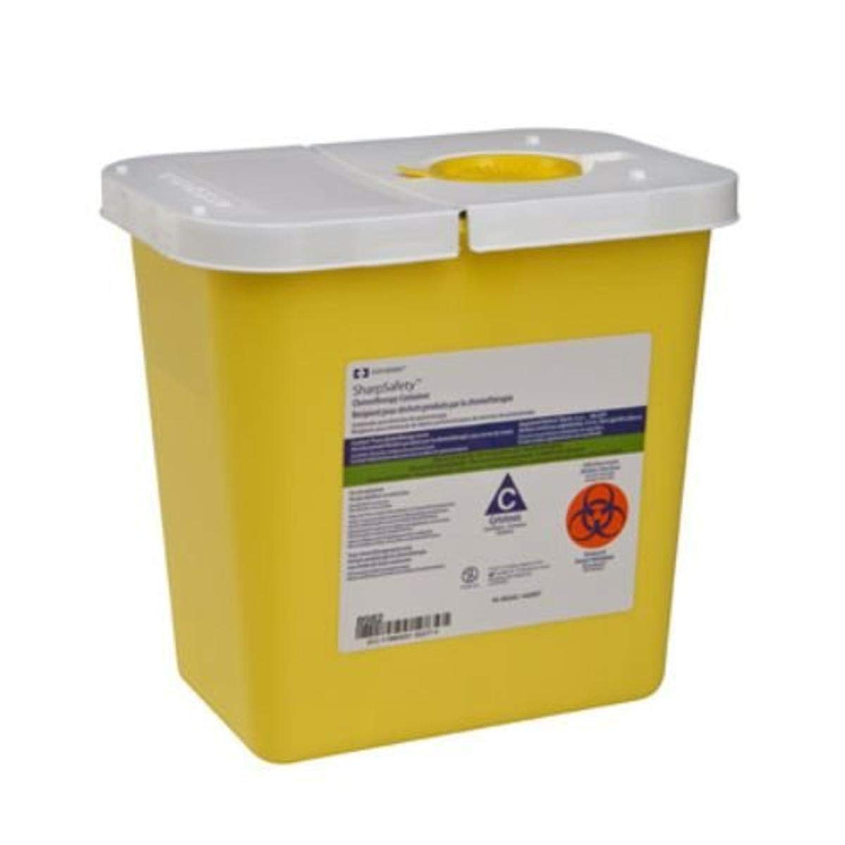 Covidien 8989 SharpSafety Chemotherapy Container with Hinged Lid, PGII