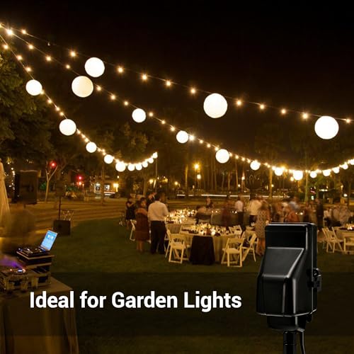 Image of DEWENWILS WiFi Smart Yard Stake Plug with 6 Outlets, Voice Control, Waterproof Power Stake Timer with 6Ft Cord, Alexa&Google Assistant Compatible, 1875W /15A, for Outdoor Decoration Lights