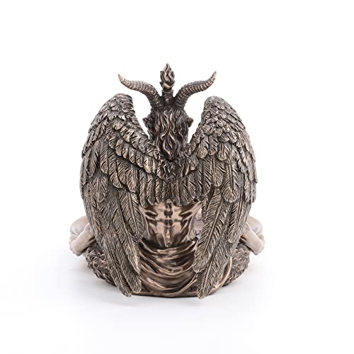 Estatua Baphomet acabado bronce 5.75 pulgadas miniatura 5