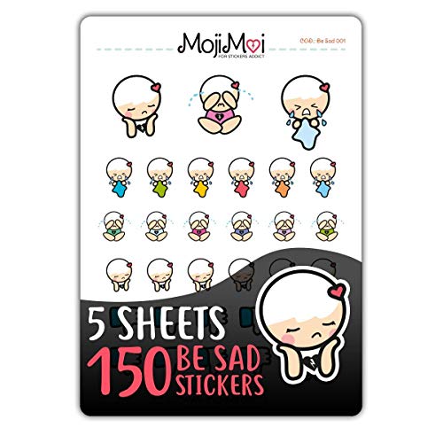 Be Sad-Theme Stickers for Life Planner, Erin Condren Planner Stickers - Mood Stickers, Happy Planner, Cute Stickers, kawaii Stickers, Eclp Stickers, Kikki Stickers, MojiMoi
