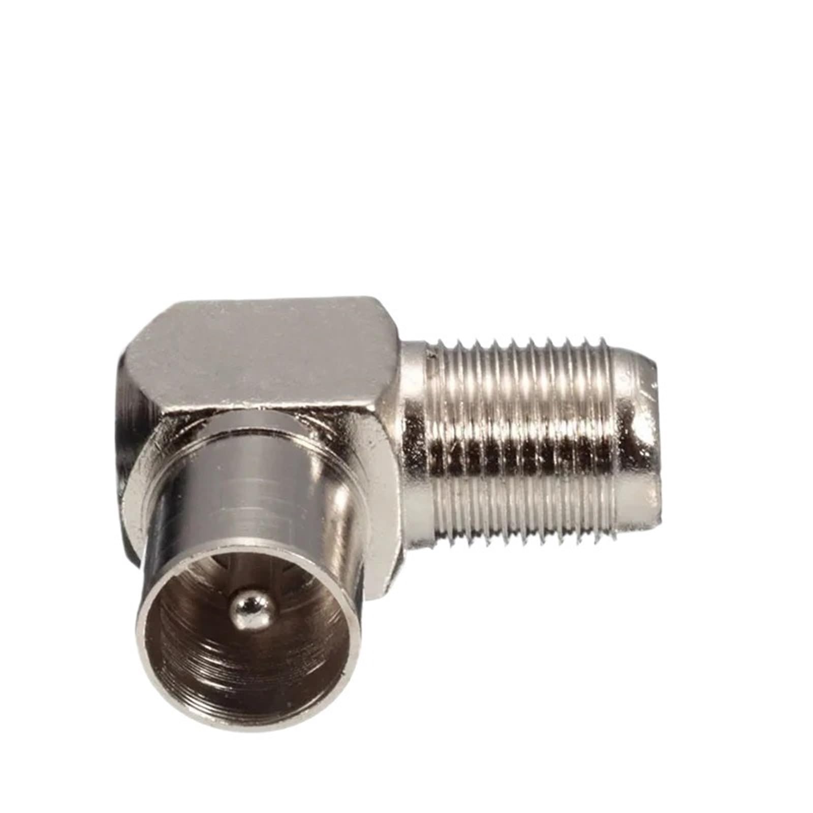 Conector F hembra a TV macho, convertidor adaptador en ángulo recto de 90 grados, 5 uds.