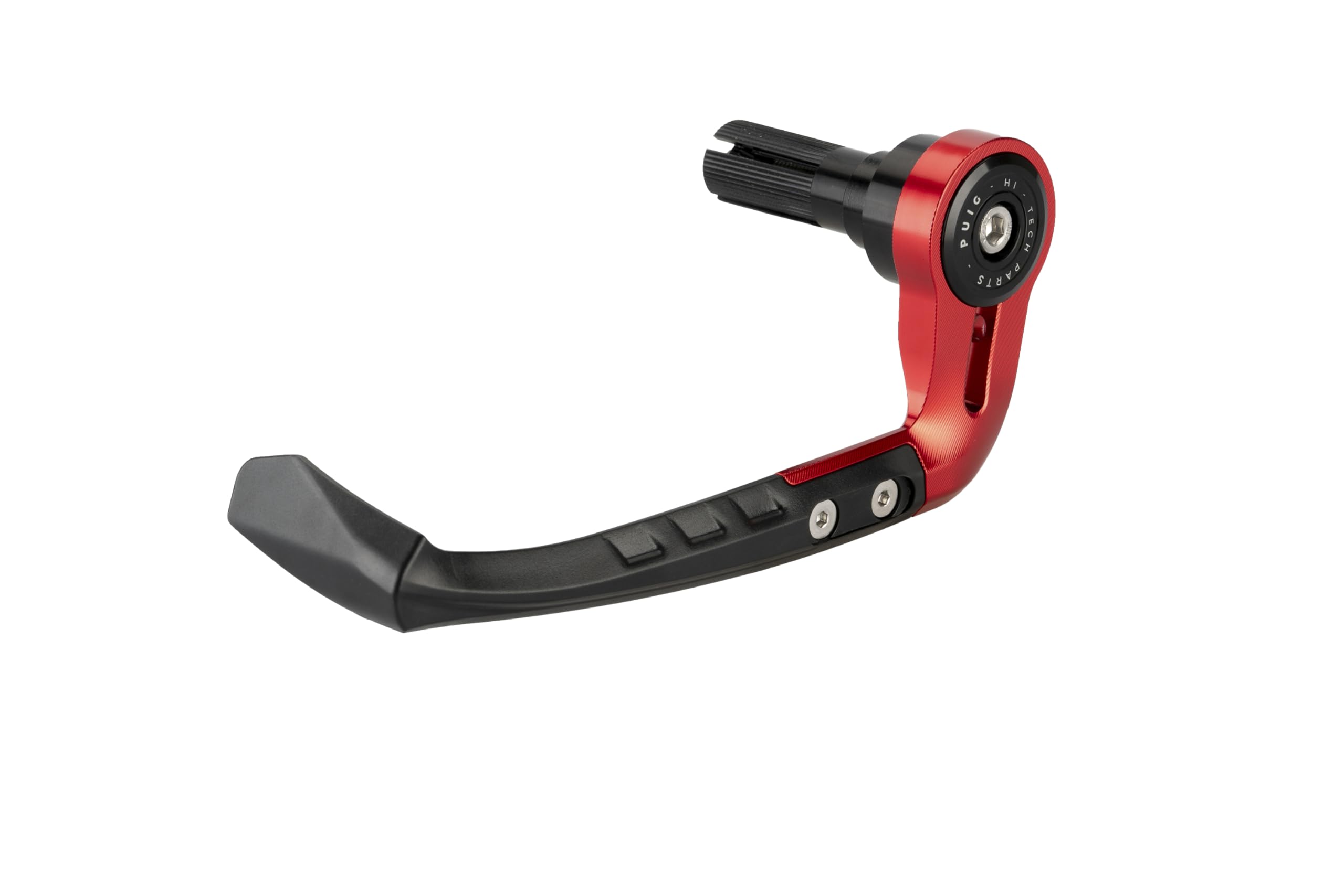 Puig 21994R Protezione Leva Frizione RAW con Contrappeso - Design Robusto e Adattabilità Universale, Rosso