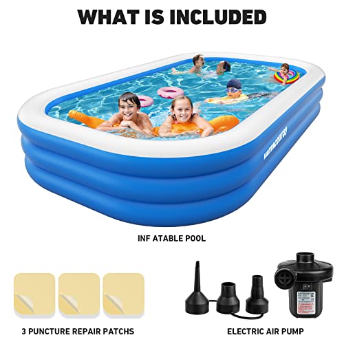 Family Pool Inflatable With Pump - 130'' X 72'' X 22'' Vantacent89 Swimming Lounge Pools For Adults Family #TOP2