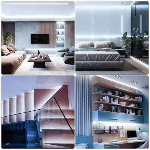 Image of DAYBETTER COB LED Strip Light Daylight White, 32.8 ft Dimmable 6500K Super Bright White Led Lights, 24V Flexible LED Tape Light for Bedroom, Kitchen, DIY Lighting