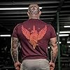GYMTIER Spartan Forged - Short Sword - Men's Gym T-Shirt Bodybuilding Training Workout Lifting Top Clothing, Maroon, 4XL #1