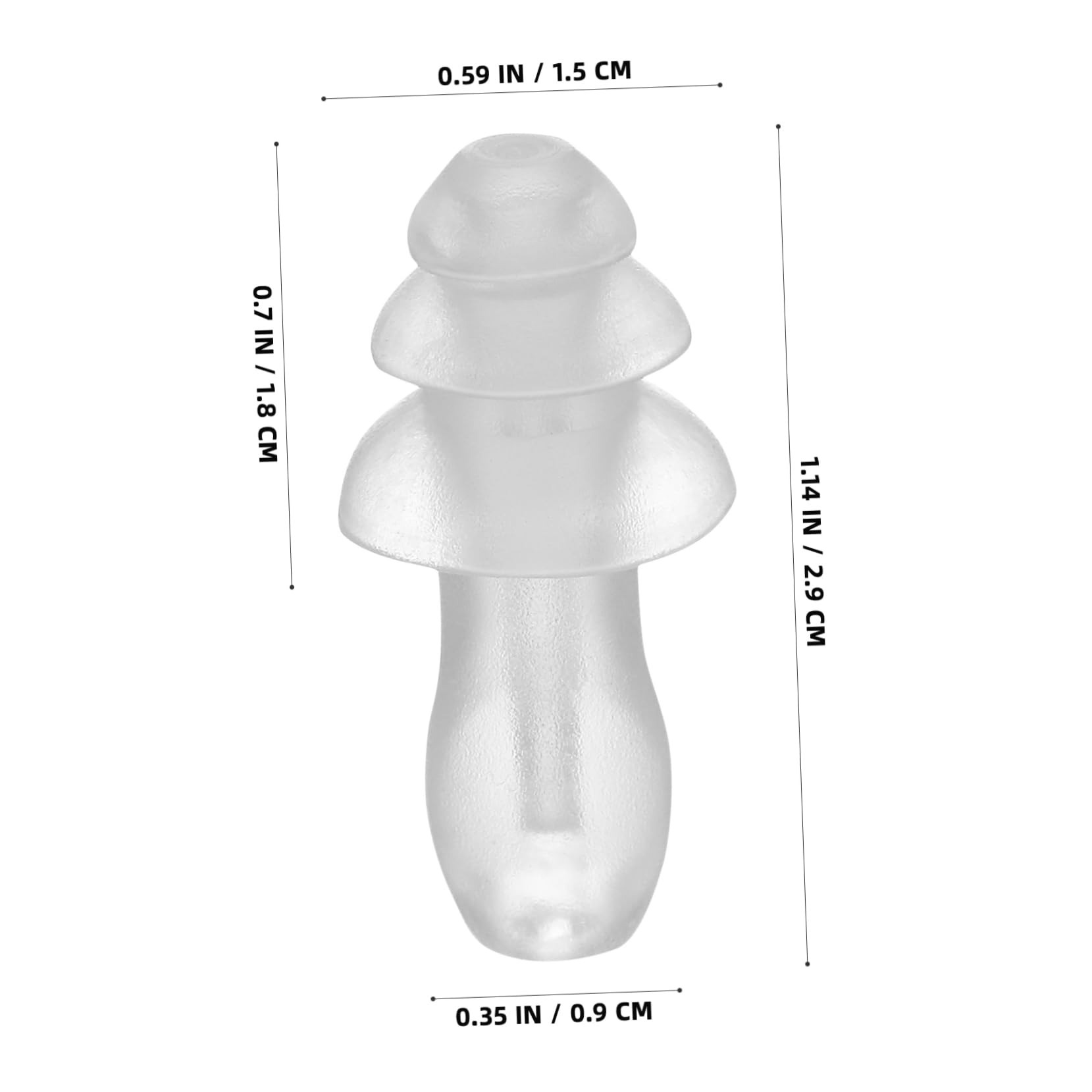 SOLUSTRE Tappi Orecchie Morbidi e Riutilizzabili in Silicone Trasparente 40 Pezzi Impermeabili e Antirumore Protezione Udito per Dormire