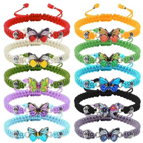 QESSUVNC 10 Stück Freundschaftsarmbänder, Farbiges Armbänder...