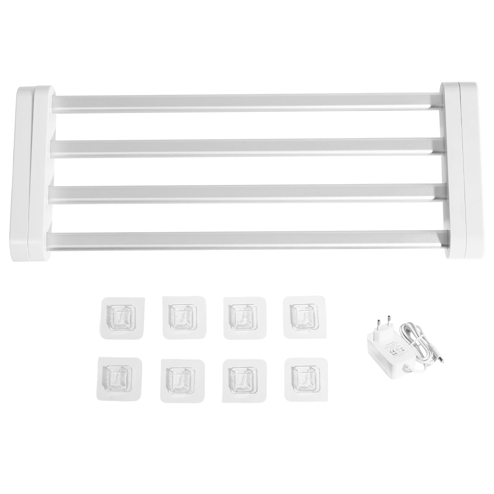 Elektrischer Handtuchhalter 55°C Thermostat 36W Heizkörper Wandmontage Handtuchwärmer 90° Faltbar und 8H Timer 55 * 11 * 21cm Klein Bad Handtuchtrockner Weiß Handtuchheizkörper