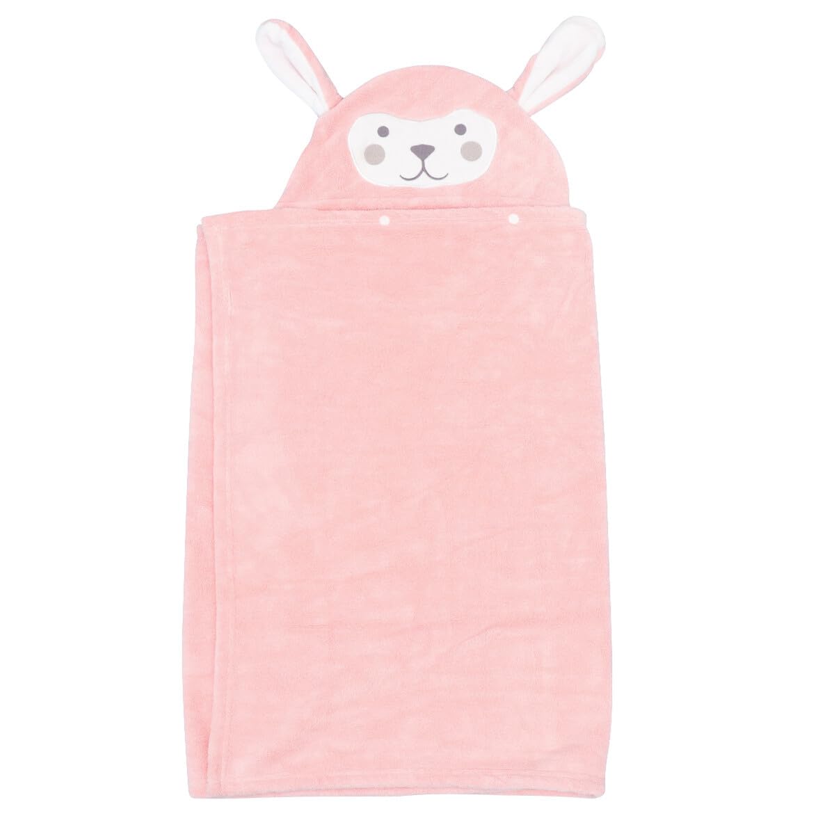 SHINEOFI Toalla de Baño Forro Coral Rosa Capucha Conejo para Niños