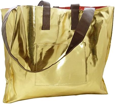 Tote Bag with Pockets Reversible Gold & Red - Lot of 2