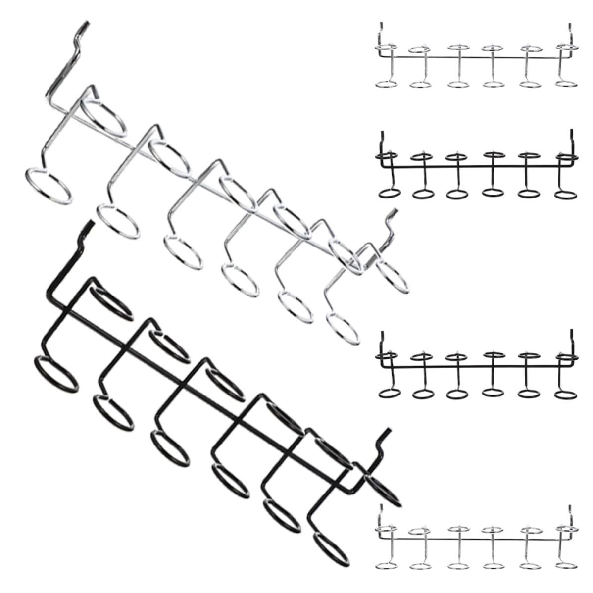 Kit d'organisation murale 6pcs en acier pour panneau perforé d'atelier et garage