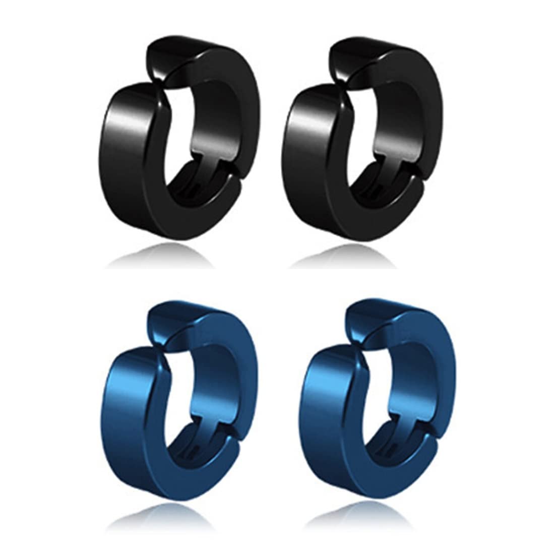 YouBella Jewellery Celebrity Inspired Non-piercing Combo of 2 Earrings for Men and Boys (Black & Blue) (B09NGZDRL4) Amazon Price History, Amazon Price Tracker
