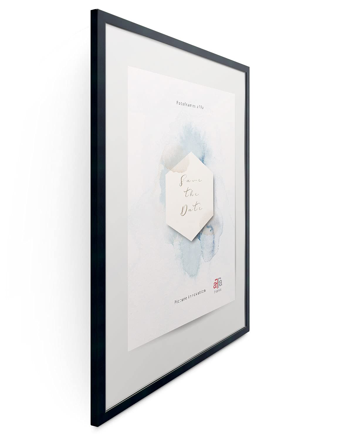 Cornice Portafoto AFFa Hekla In MDF Nera, 24x30 Cm, Con Vetro Acrilico