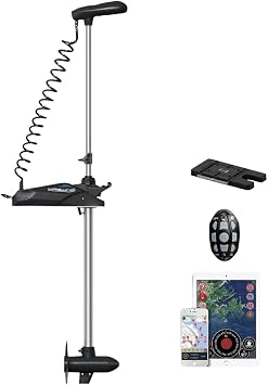 PARKHO HASWING Electric Trolling Motor 24V 60" 80lbs Cayman GPS Shaft Bow Mount One-Way Stepless Speed Fishing Boat Saltwater Freshwater with Quick Release Bracket