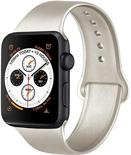 ATUP Strap Compatible with for iWatch Series 6/5/4/3/2/1 Strap 38mm 42mm 40mm 44mm, Soft Silicone Replacement Straps Compatible with for iWatch Series 6,5, 4, 3, 2, 1