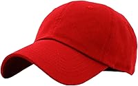 Vista 115 de KBETHOS® Gorra de béisbol de algodón ajustable de algodón con corona baja clásica Pigmento rojo teñido