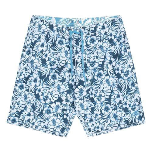 Boardshorts aus recyceltem polyester für herren makena blau